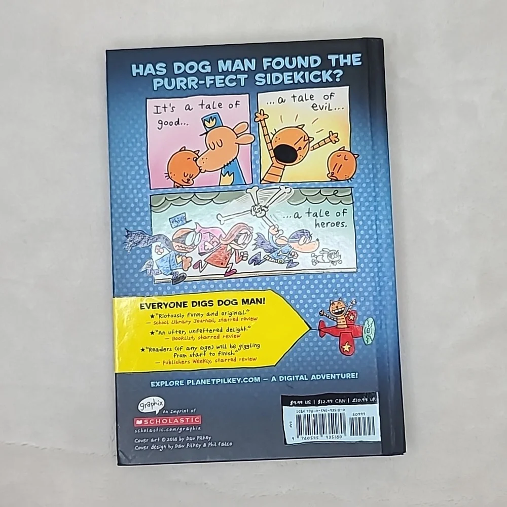 Kids/Childs Dog Man Two Book Set by Dav Pilkey 'Lord of the Fleas'/'And Cat Kid'